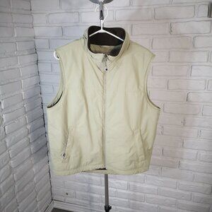 L.L. Bean Men's Size Medium Reg. Tan Full Zip Fleece Lined Vest